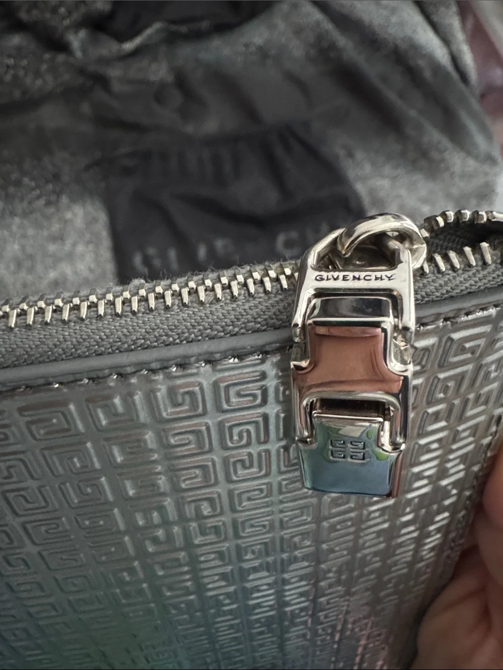 Givenchy metallic silver